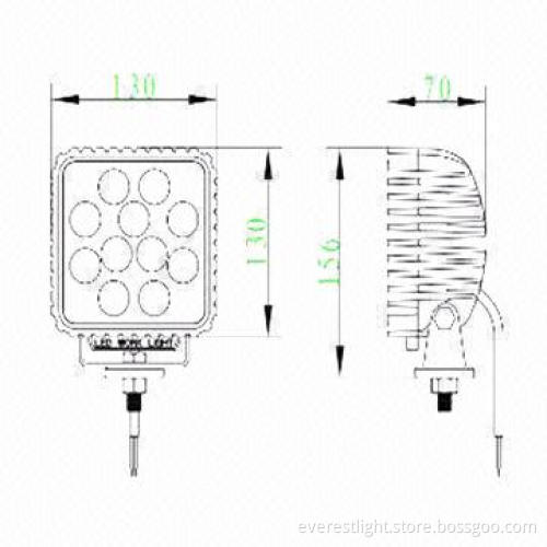 40W Super Bright IP68 LED Fog Light for Heavy Vehicles/Mechanical Equipment with Aluminum Housing